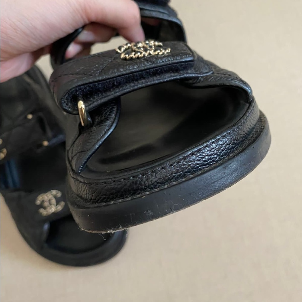** SOLD ** CHANEL CC DAD SANDALS - Picture 9 of 13